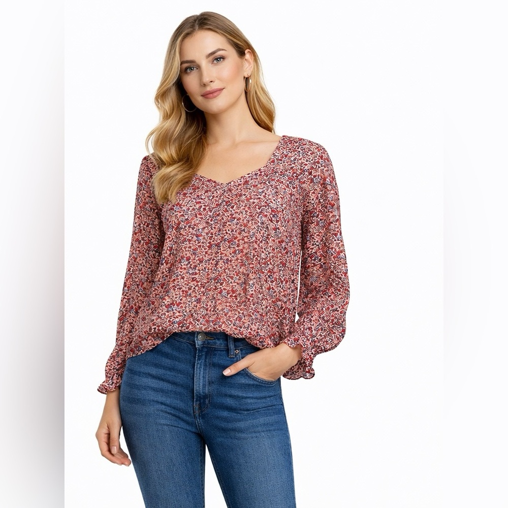🌹NWT! Boho Floral Peasant Blouse